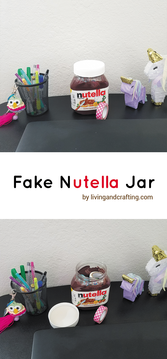 DIY fake nutella jar