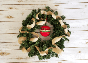 DIY Burlap Christmas Wreath - Living and Crafting