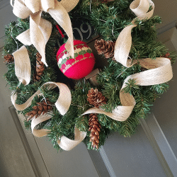 Burlap Christmas Wreath ft