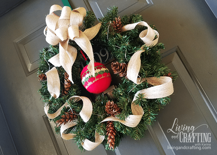 DIY Burlap Christmas Wreath rustic