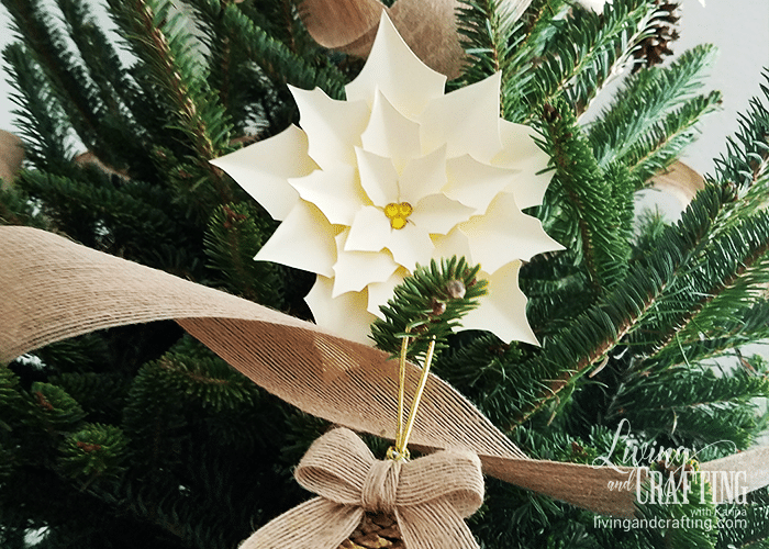 Poinsettia Paper Flower cream