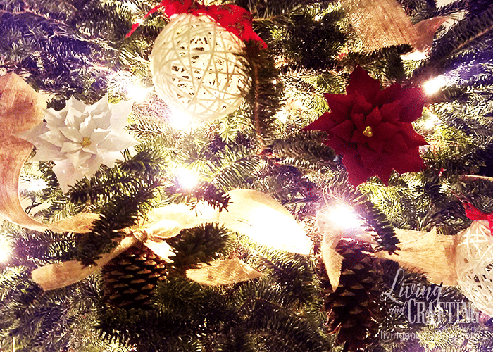 Poinsettia Paper Flower tree lights