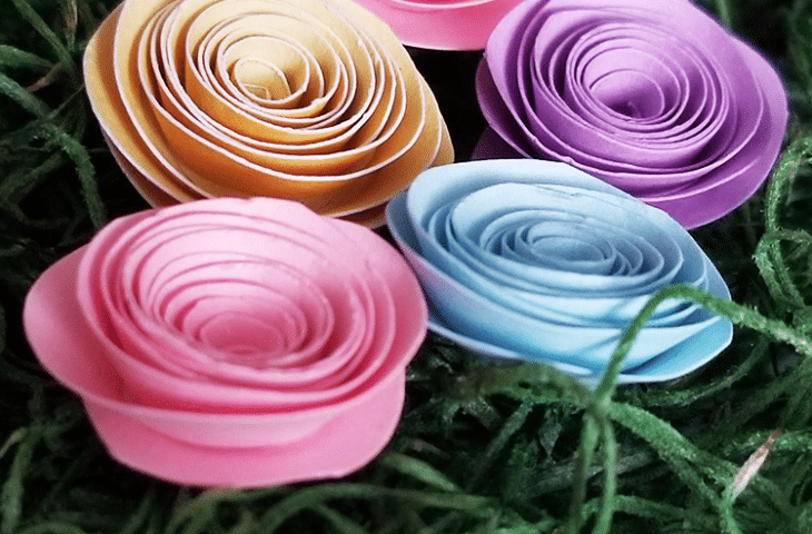 Small easy & fast paper flower ft