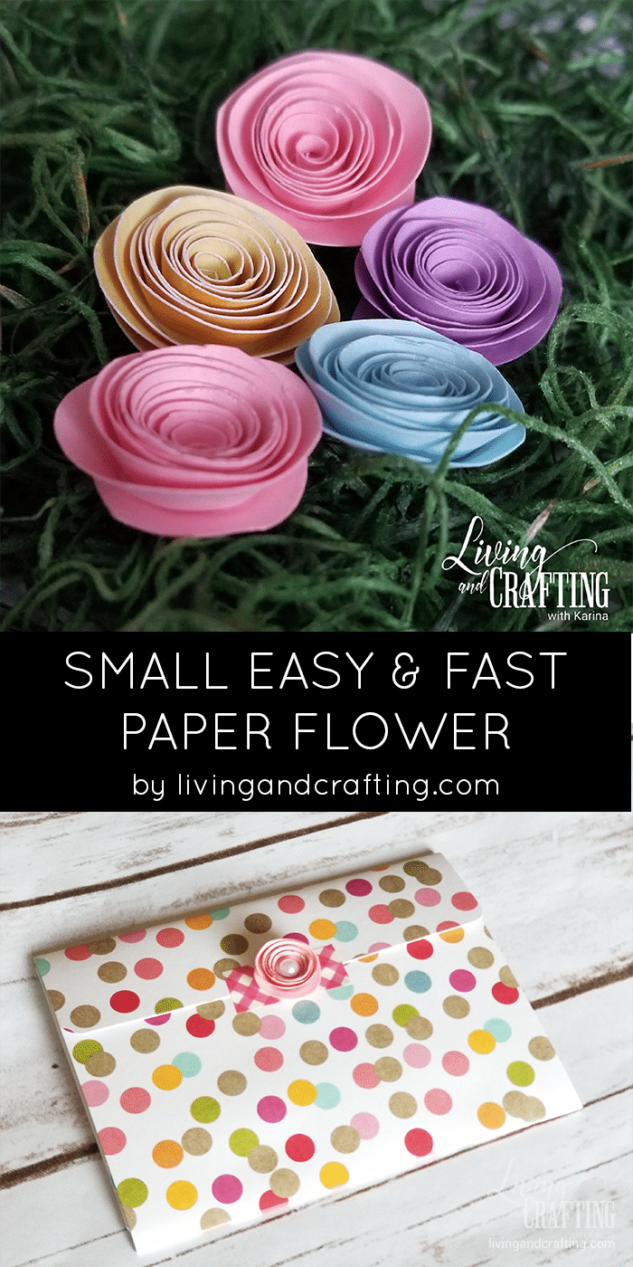 Small easy & fast paper flower pin