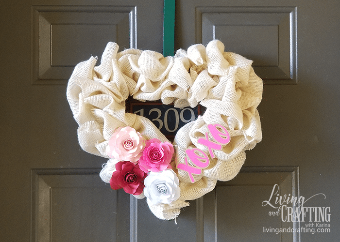 Burlap Heart Valentine's Day Wreath lovely