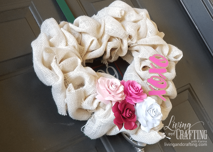 Burlap Heart Valentine's Day Wreath sweet