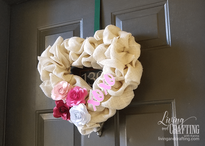 Burlap Heart Valentine's Day Wreath beauty