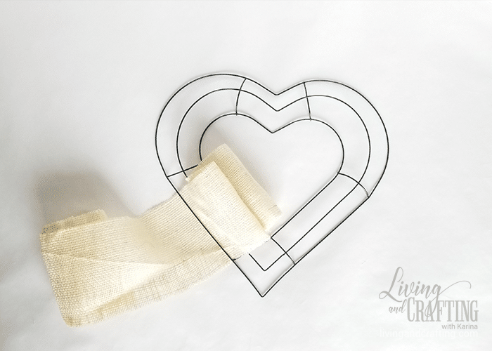 Burlap Heart Valentine's Day Wreath 3