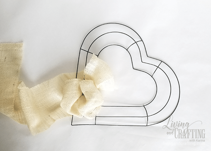 Burlap Heart Valentine's Day Wreath 6