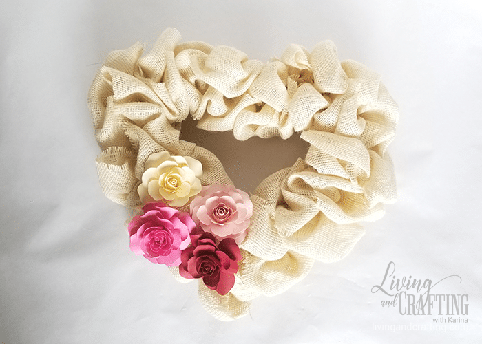 Burlap Heart Valentine's Day Wreath 8