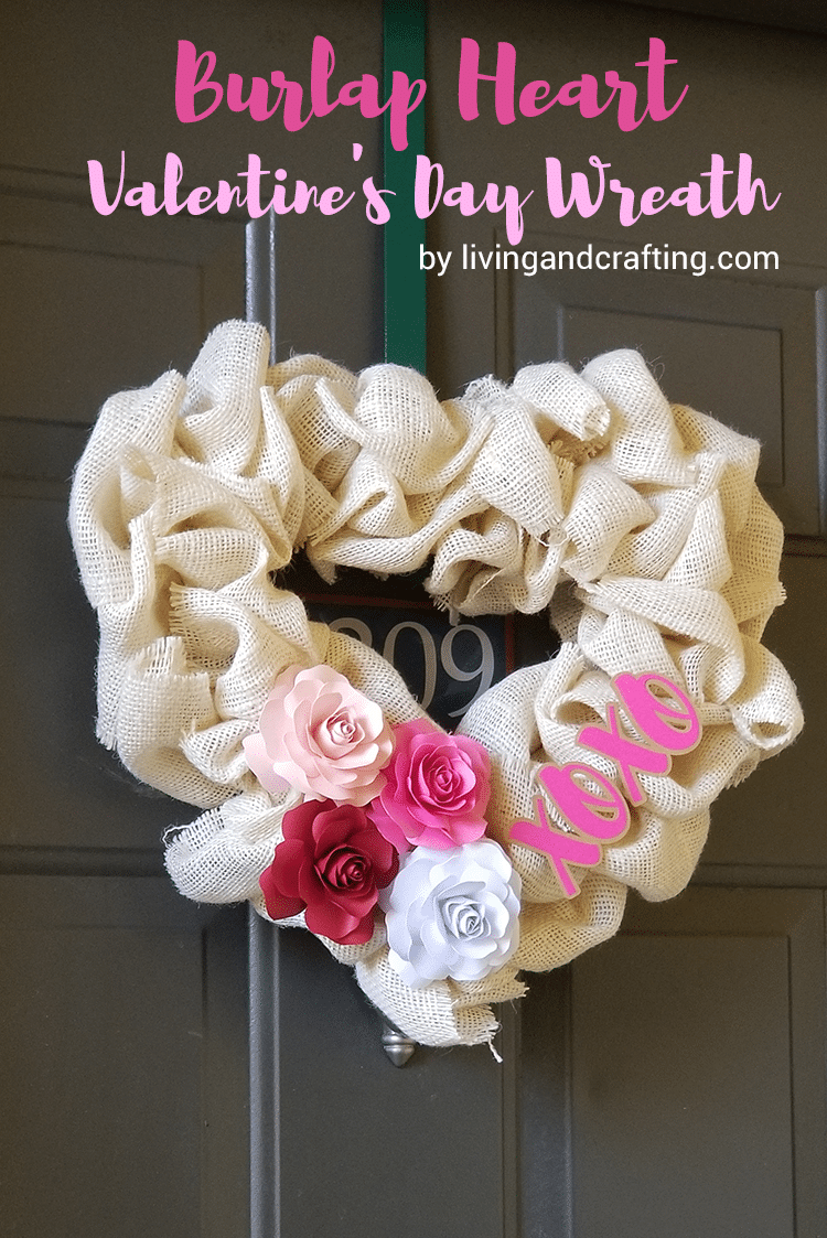 Burlap Heart Valentine's Day Wreath ft