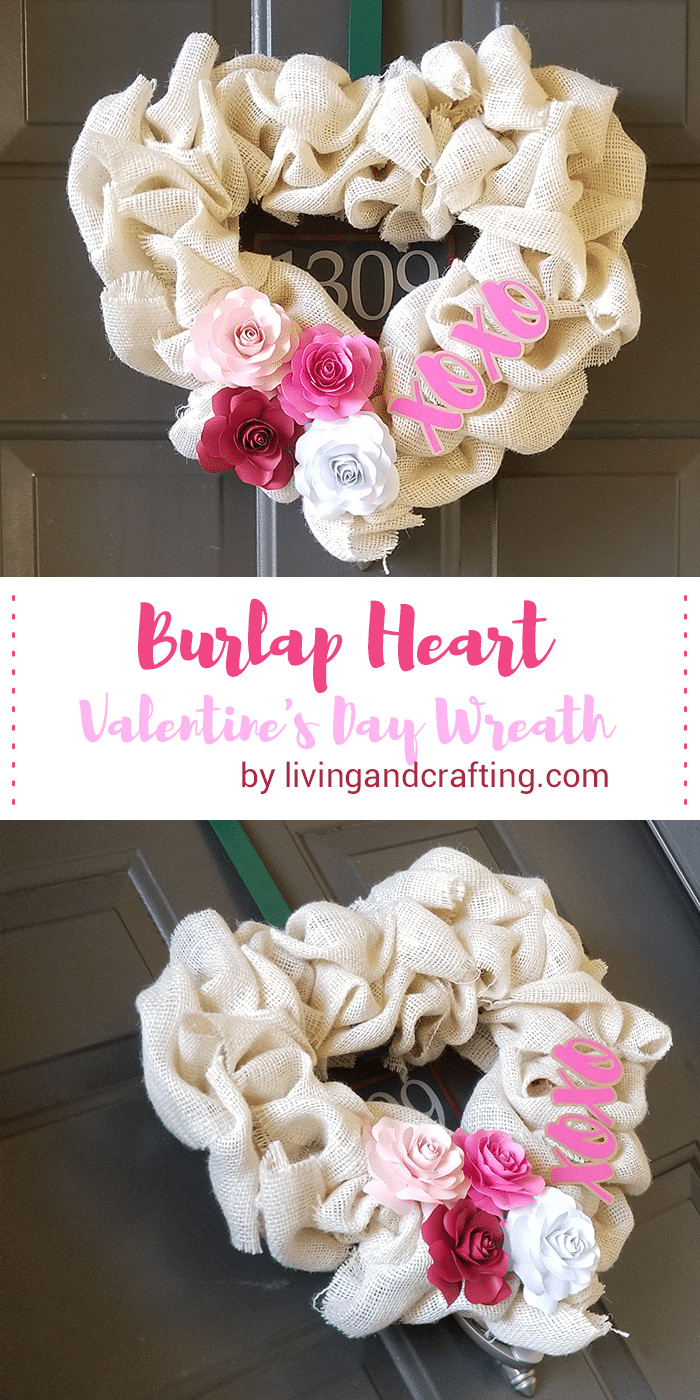 Burlap Heart Valentine's Day Wreath