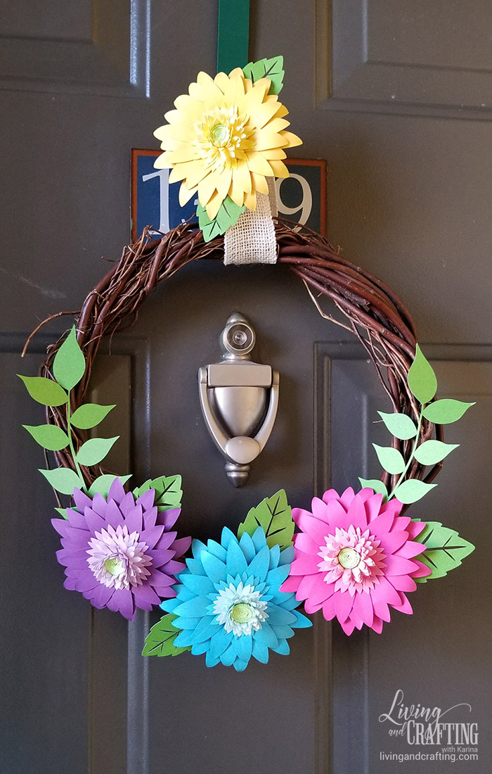 Rustic Spring Wreath front door