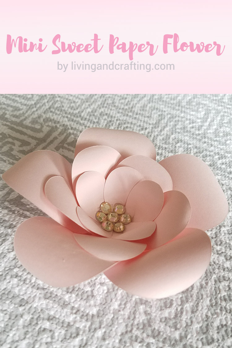 diy mini sweet paper flower with free template living and crafting