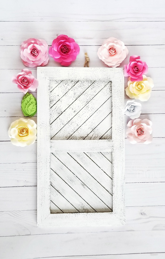 Paper Rose Mother's Day Rustic Frame 1