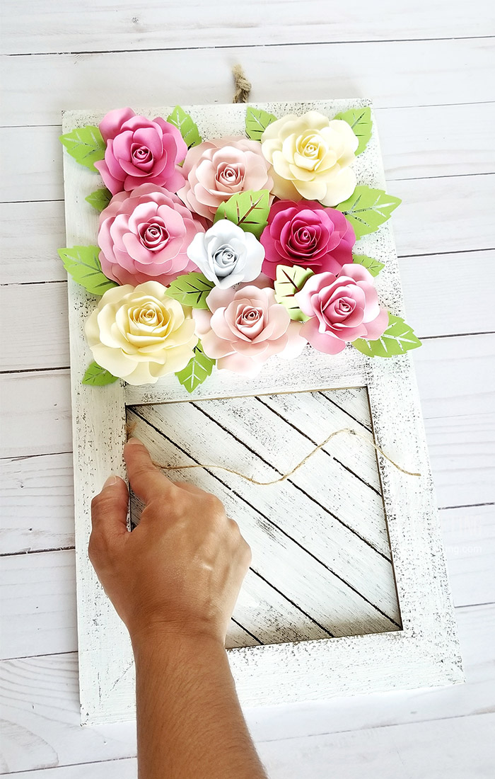 Paper Rose Mother's Day Rustic Frame 11