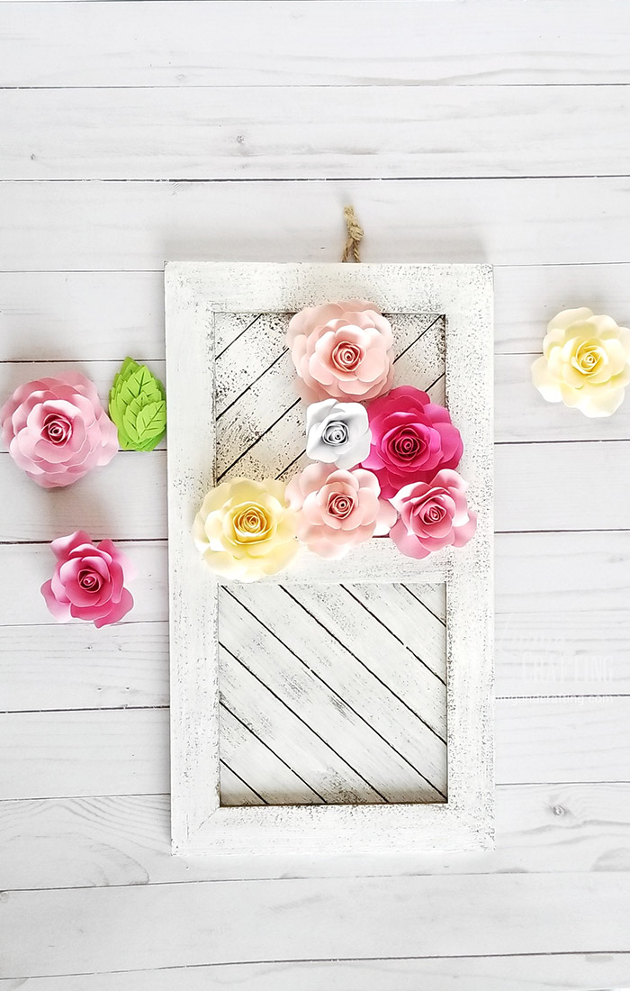 Paper Rose Mother's Day Rustic Frame 2