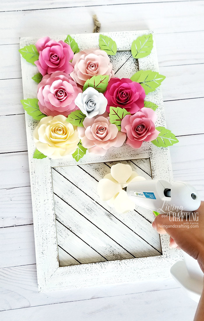 Paper Rose Mother's Day Rustic Frame 7
