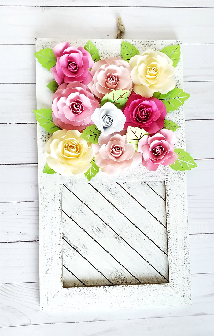 Paper Rose Mother's Day Rustic Frame 9