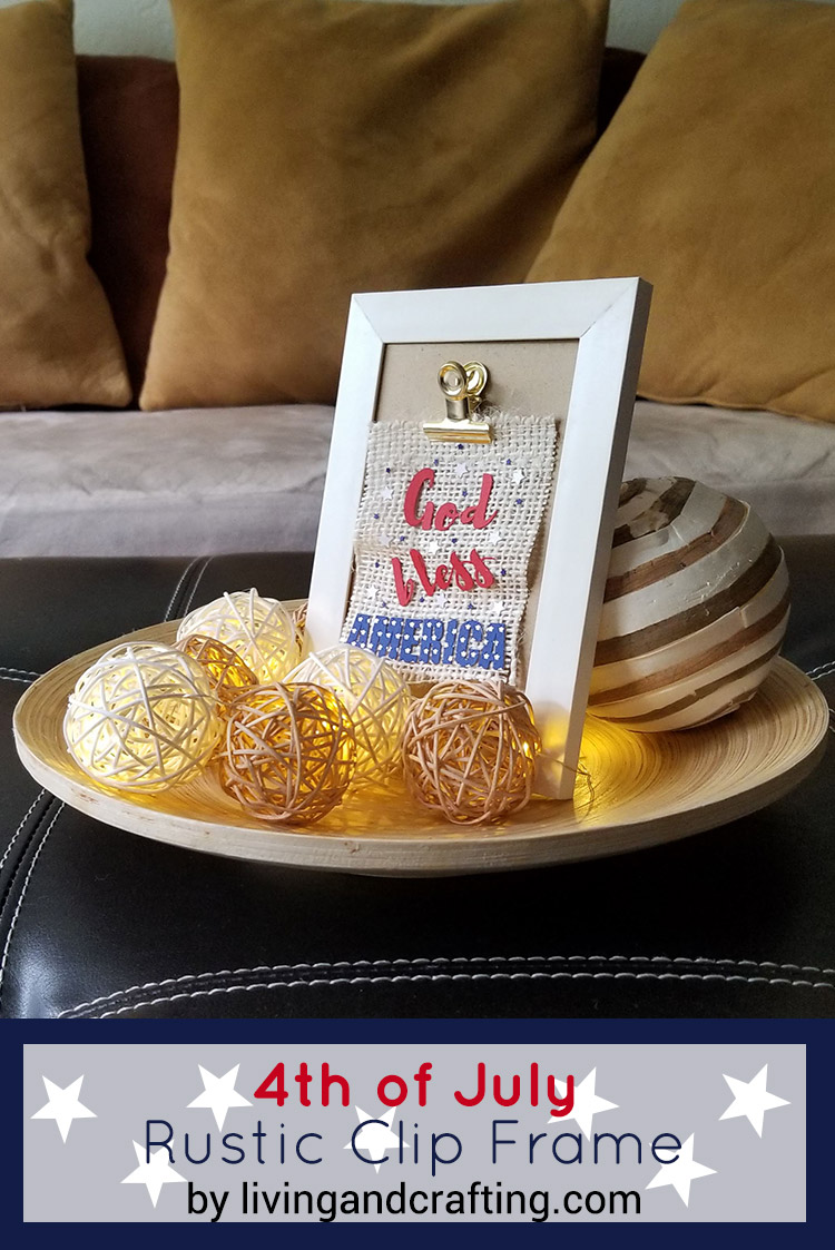 July Rastic Background Frame 4th of July Rustic Clip Frame - Living and Crafting