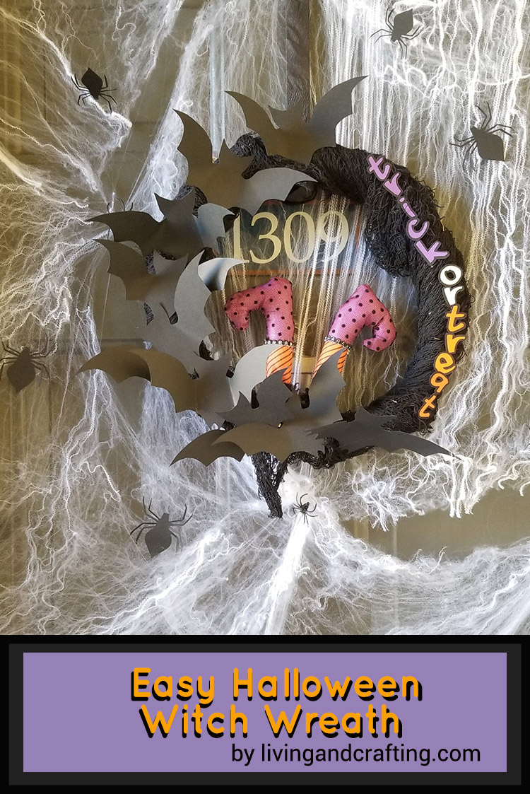 Easy Halloween Witch Wreath supplies ft