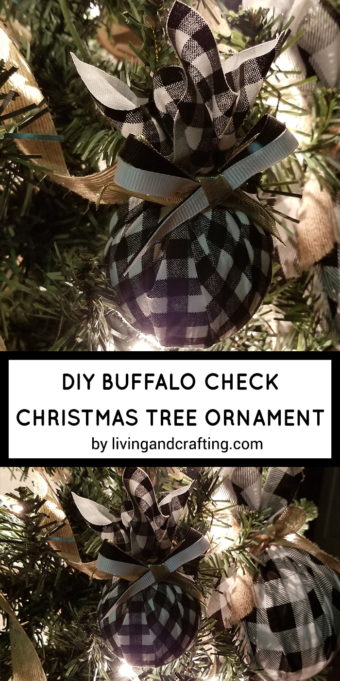 Buffalo Check Christmas Tree Ornament pin