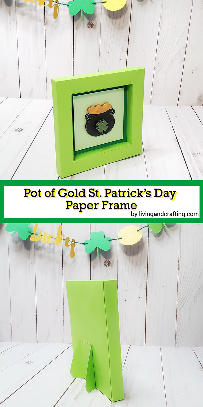 St Paricks Day Pot of Gold Paper Frame pint